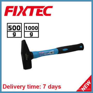 Fixtec Hand Tools 500g Machinist Hammer con mango de fibra de vidrio
